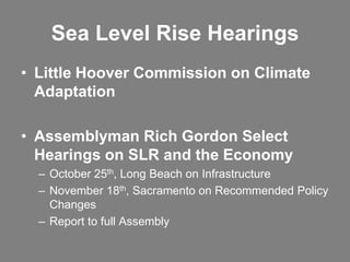 Planning for the Future: Sea Level Rise in California | PPTX