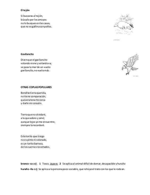 Coplas De Animales