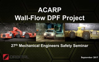 ACARP wall -flow DFP project - Coplin 