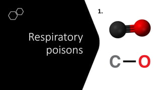 Respiratory
poisons
1.
 