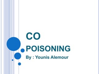 CO
POISONING
By : Younis Alemour
 