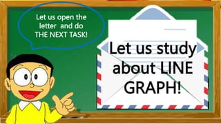 Let us open the
letter and do
THE NEXT TASK!
Let us study
about LINE
GRAPH!
 