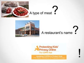 A type of meat?
A restaurant’s name?
!
 