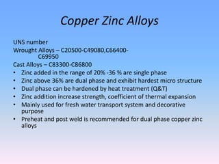 Copper alloys welding | PPTX
