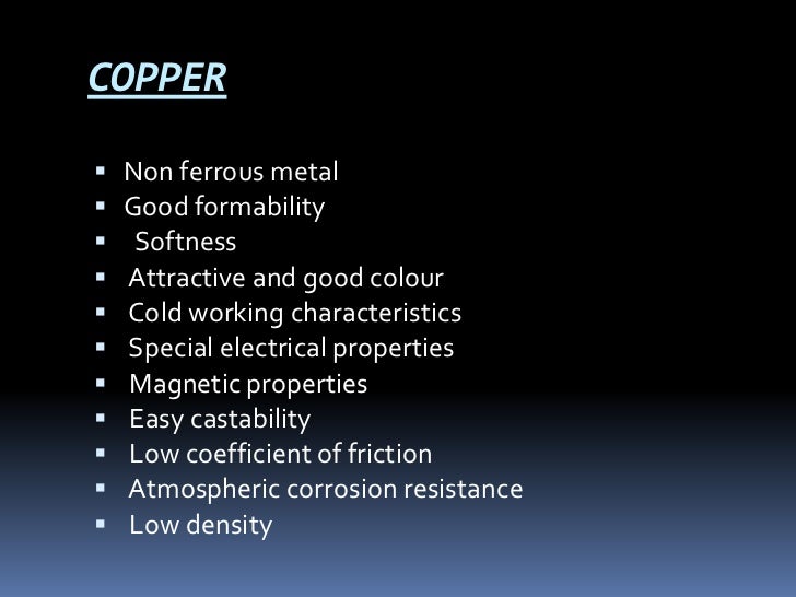 Copper and its alloys