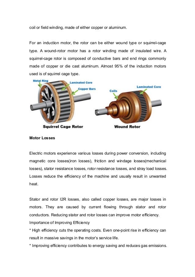 Copper and electricity: efficient motors, “Better” Copper Means Higher ...