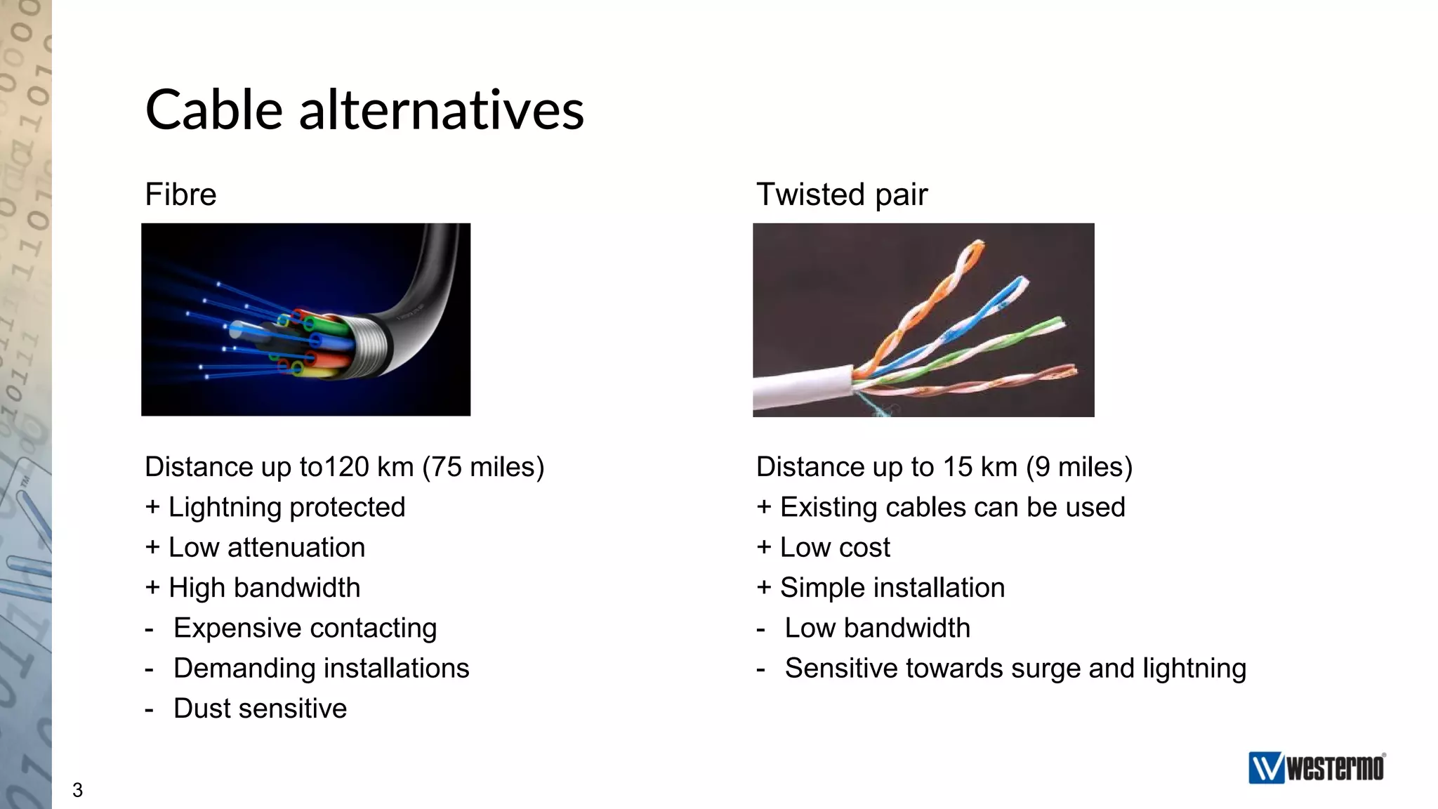 Copper cables an alternative to fibre Extending Industrial PPT