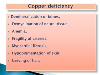 Copper clinical importance for medical students | PPTX