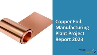Copper Foil
Manufacturing
Plant Project
Report 2023
 