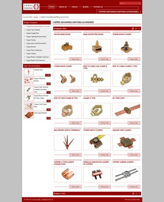Copper grounding earthing accessories