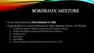 Copper group of fungicides in Agriculture | PPTX