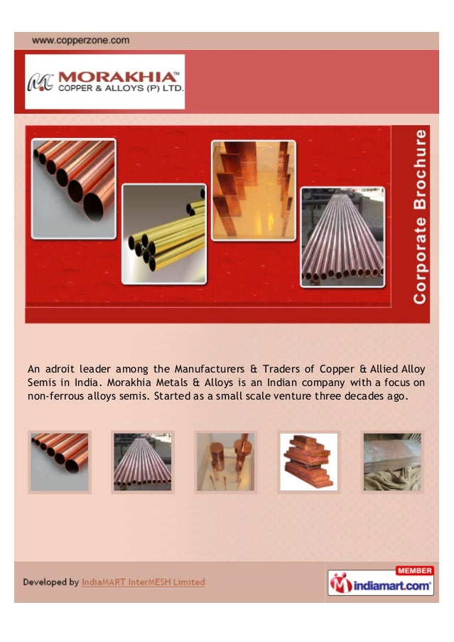 Morakhia Copper & Alloys Private Limited, Gandhinagar, Copper Pipes