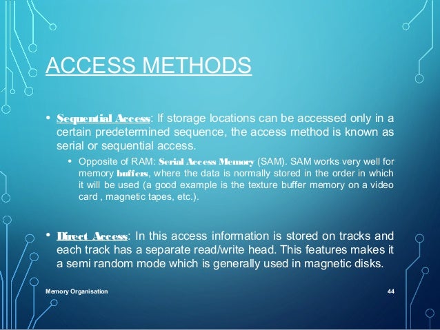 Difference Between Serial And Random Access Memory Track