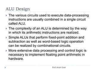 Sample Alu Design Computer Organization | PPTX