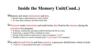 Computer Organization Subject-Basic Functional units of Computers | PPT