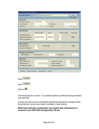 Co product costing master data | PDF
