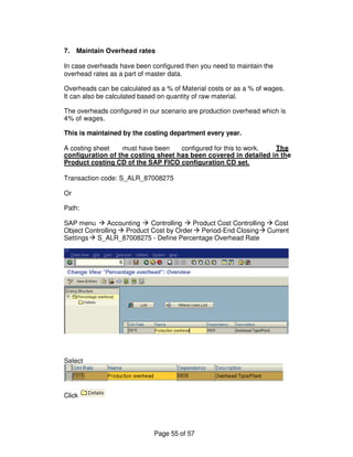 Co product costing master data | PDF