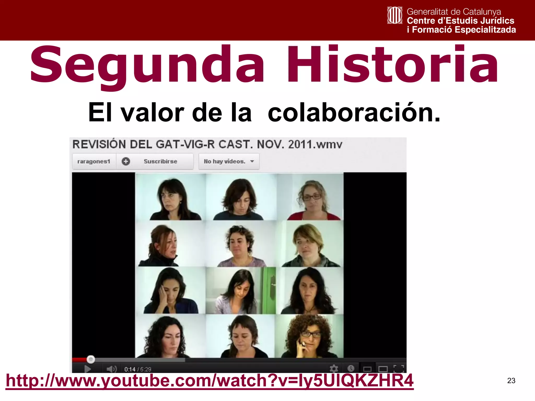 23
Segunda Historia
http://www.youtube.com/watch?v=Iy5UlQKZHR4
El valor de la colaboración.
 