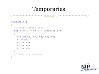 C Optimization Code C++ Optimization Tips | PPTX