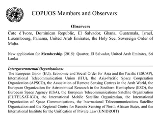 United Nations Committee on the Peaceful Uses of Outer Space and the UN ...