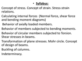 Mechanics of Solids | PPTX