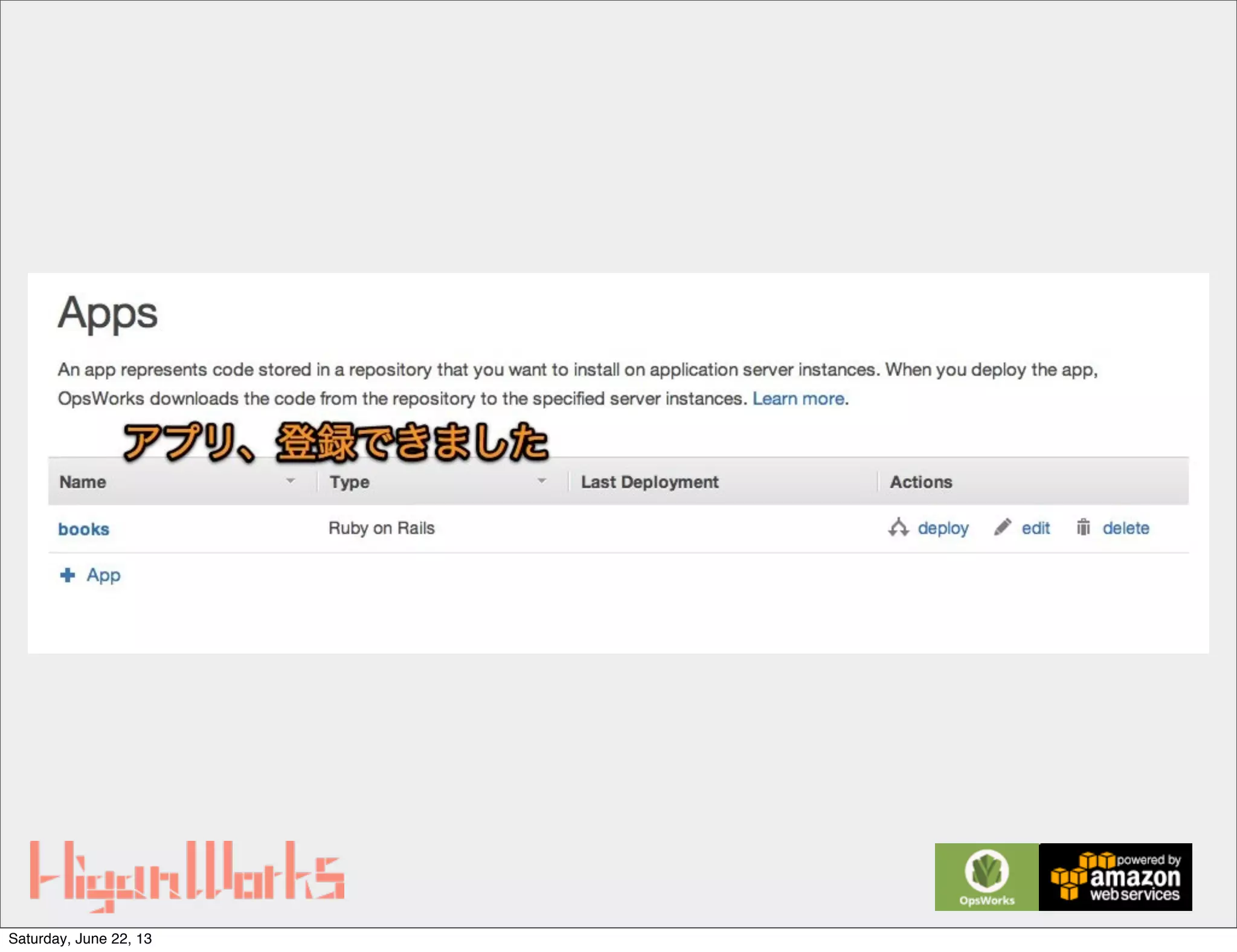 Saturday, June 22, 13
 