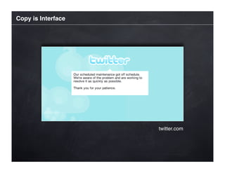 Copy is Interface




                    twitter.com