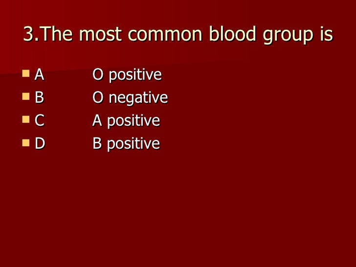 Copy Of Blood Quiz
