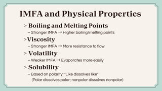 (IMFA) INTERMOLECULAR FORCES OF ATTRACTION | PDF