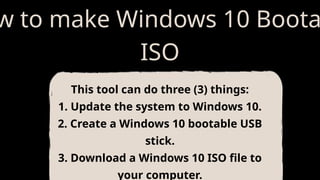Bootable Device, ISO and WINDOWS Presentation | PPTX