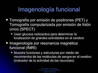 Imagenología funcional <ul><li>Tomografía por emisión de positrones (PET) y Tomografía computarizada por emisión de fotón ...