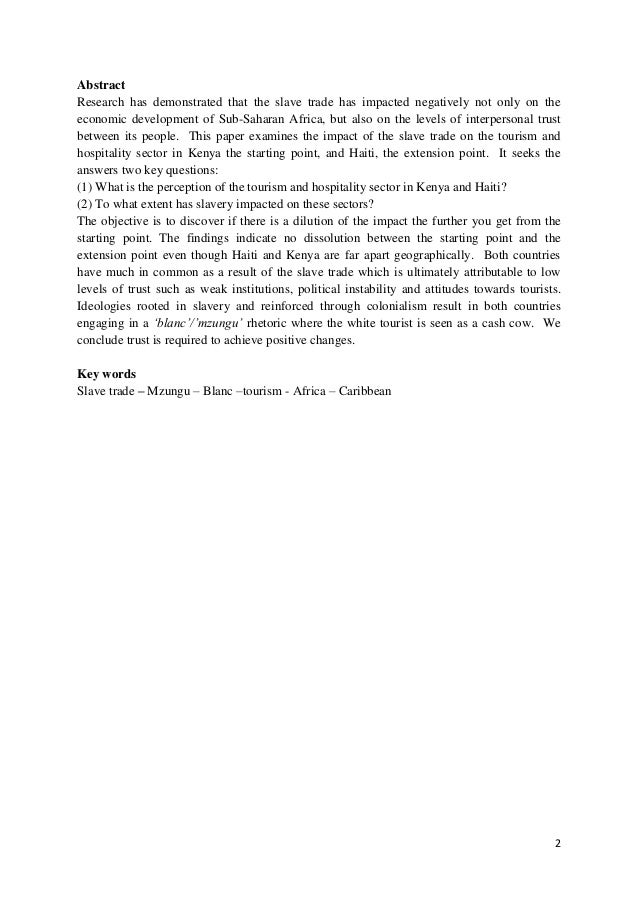 Research paper on slavery
