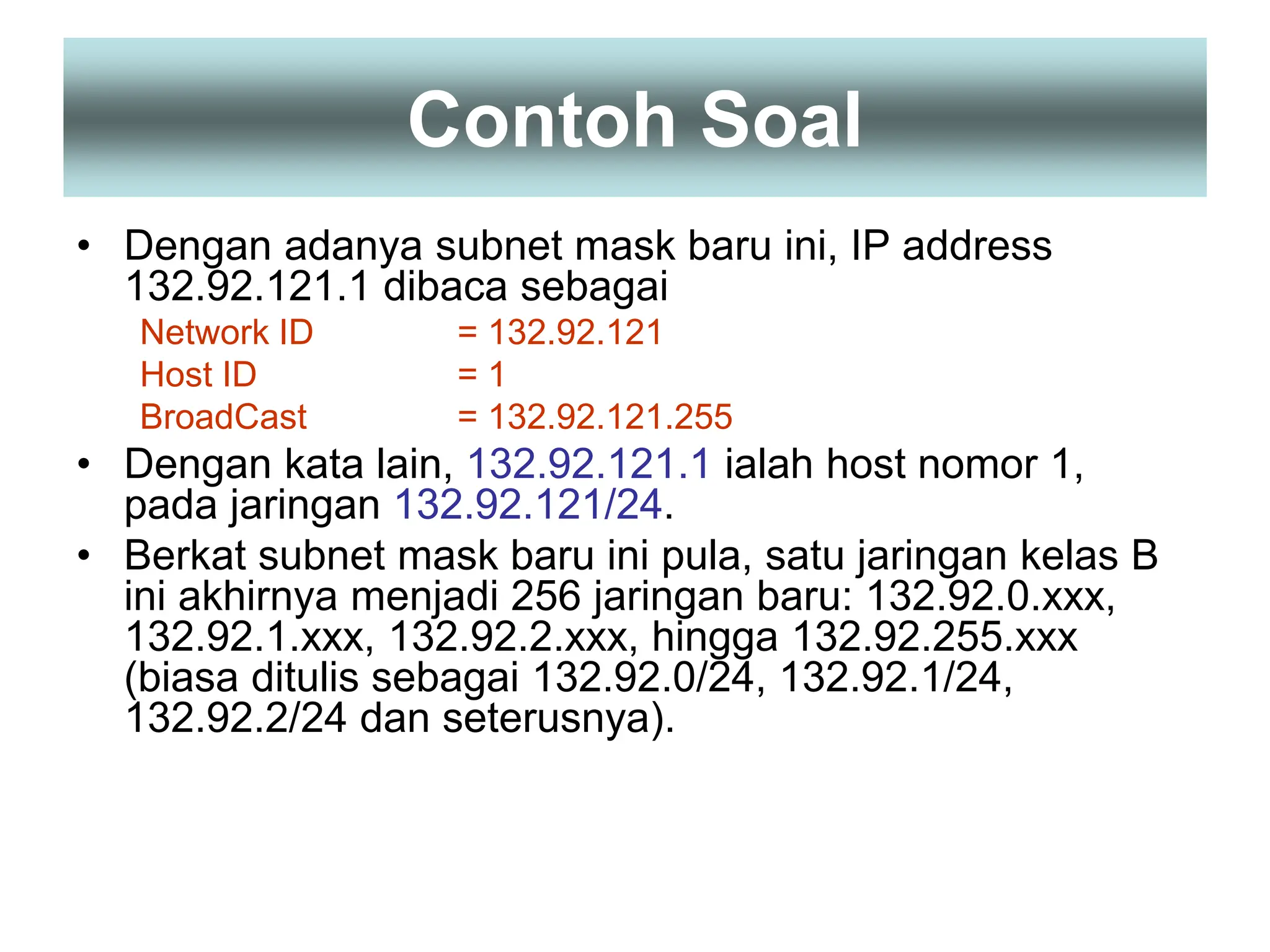 penjelasan menegenai ip adress dalam jaringan | PPT