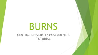 BURNS
CENTRAL UNIVERSITY PA STUDENT’S
TUTORIAL
 