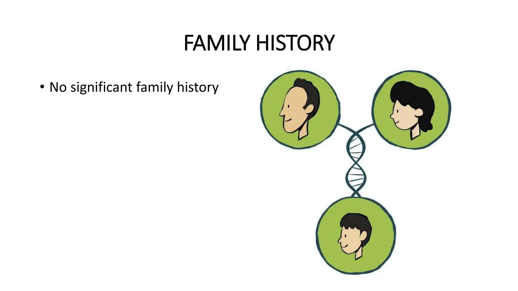 FAMILY HISTORY
• No significant family history
 