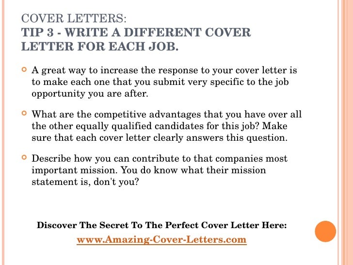 cover letters for resume different cover letters