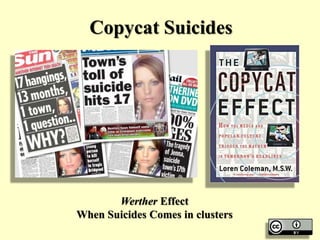 Copycat Suicides
Werther Effect
When Suicides Comes in clusters
 