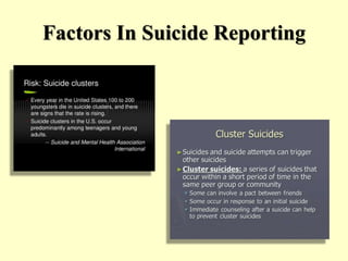 Factors In Suicide Reporting
 
