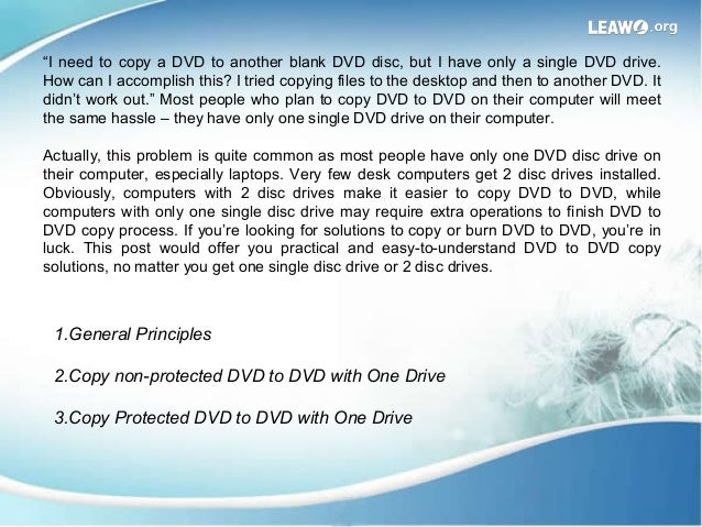 how to copy a dvd to another dvd