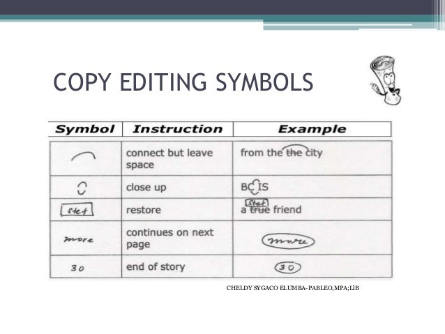Essay Revising Symbols