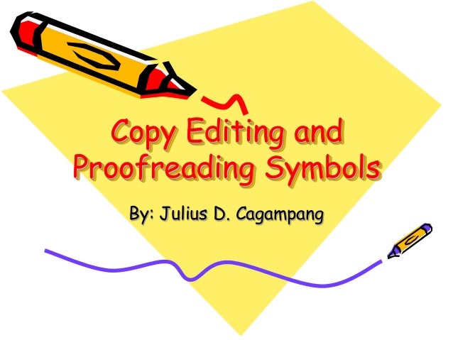 Copy Editing and Proofreading symbols