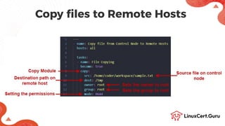 Copy ﬁles to Remote Hosts
 