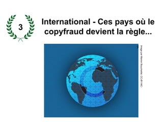 International - Ces pays où le
copyfraud devient la règle...
3
ImageparMarionBoucharlat.CC-BY-NC-
SA.
 
