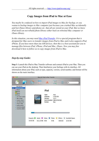 Copy images from ipad to mac at ease
