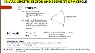 Grade 10 Math-Circles, arc length, sector of a circle, segment of a ...