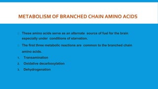 METABOLISM OF BRANCHED CHAIN AMINO ACIDS.pptx