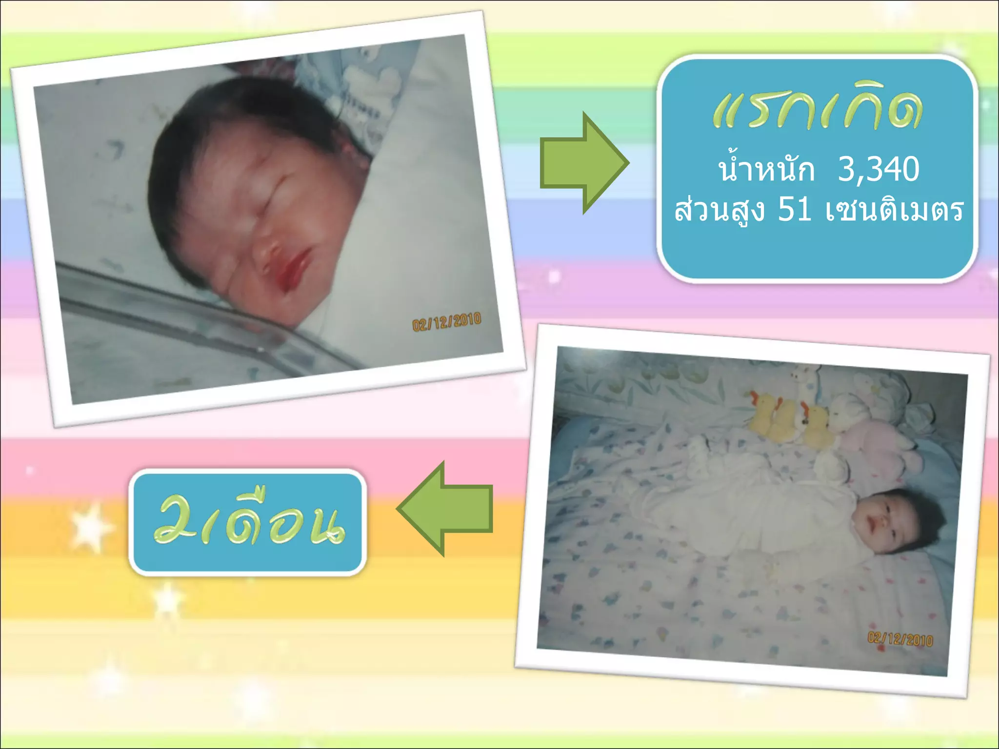 น้ำหนัก  3 , 340 ส่วนสูง  51  เซนติเมตร 