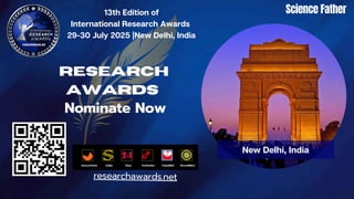 13th Edition of International Research Awards | PDF