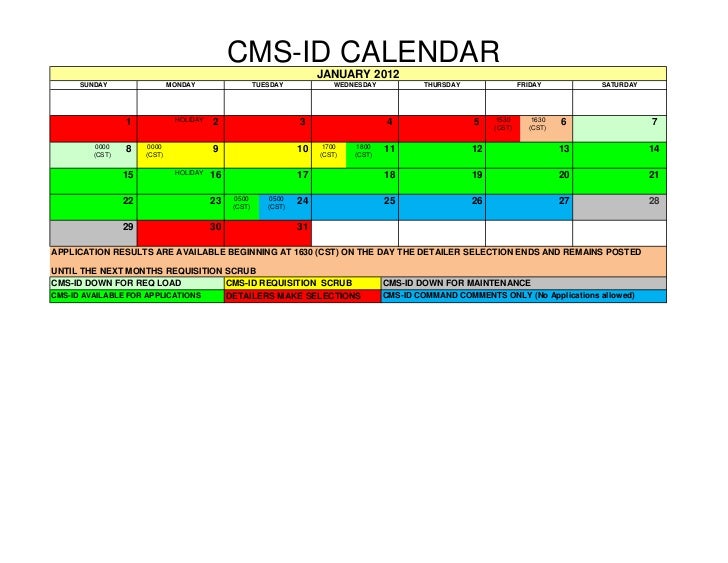 CMSID 2012 active calendar