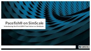 Pacefish® on SimScale
Introducing the First LBM Flow Solver on SimScale
 